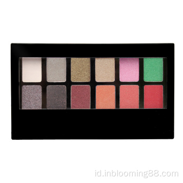 12 Warna Kustom Vegan Matte Menyesuaikan Palet Eyeshadow